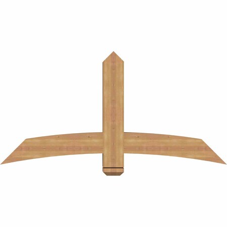 Ekena Millwork Bellingham Timber Gable Bracket, Western Red Cedar, 60"W x 30"H x 5 1/2"D x 5 1/2"F, 12/12 Pitch GBW060X30X0606BEL00SWR